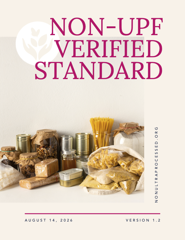 Non-UPF Verified Standard v1.2 cover published on August 14, 2026